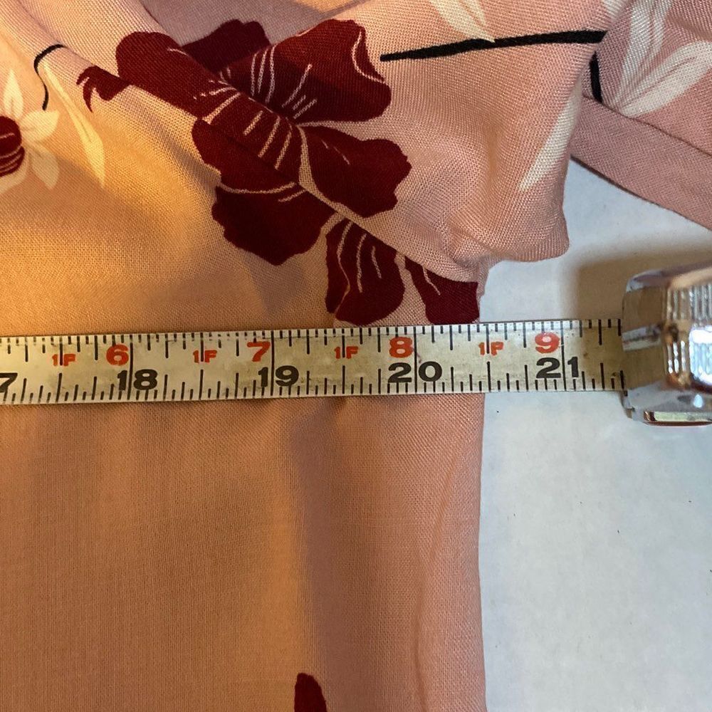 C‎ & C California Pullover Pink Floral Size Small Long Sleeve Blouse - Picture 8 of 11